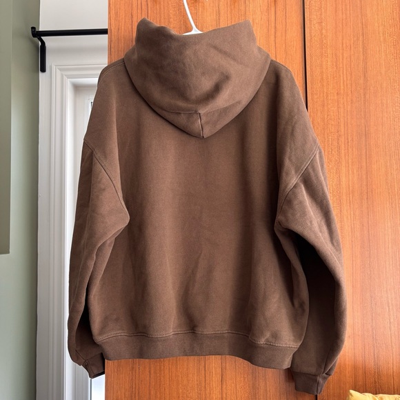 PacSun Brown "Infinity" Puff Print Hoodie Oversized Streetwear Sweatshirt - Picture 8 of 8